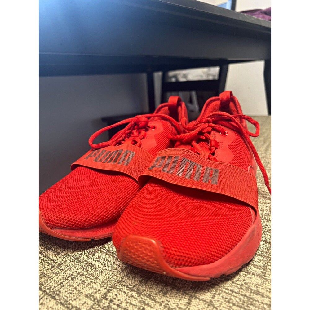 PUMA Red Low Top Lace Up Athletic Sneakers Men’s US 11.5